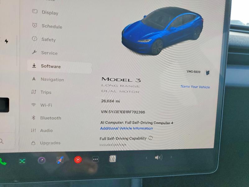 51529606 :رقم المزاد ، 5YJ3E1EB1RF792396 vin ، 2024 Tesla Model 3 مزاد بيع