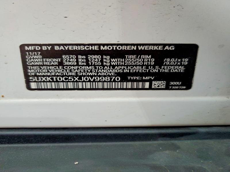Продаж на аукціоні авто 2018 Bmw X5, vin: 5UXKT0C5XJ0V99870, номер лоту: 52652146