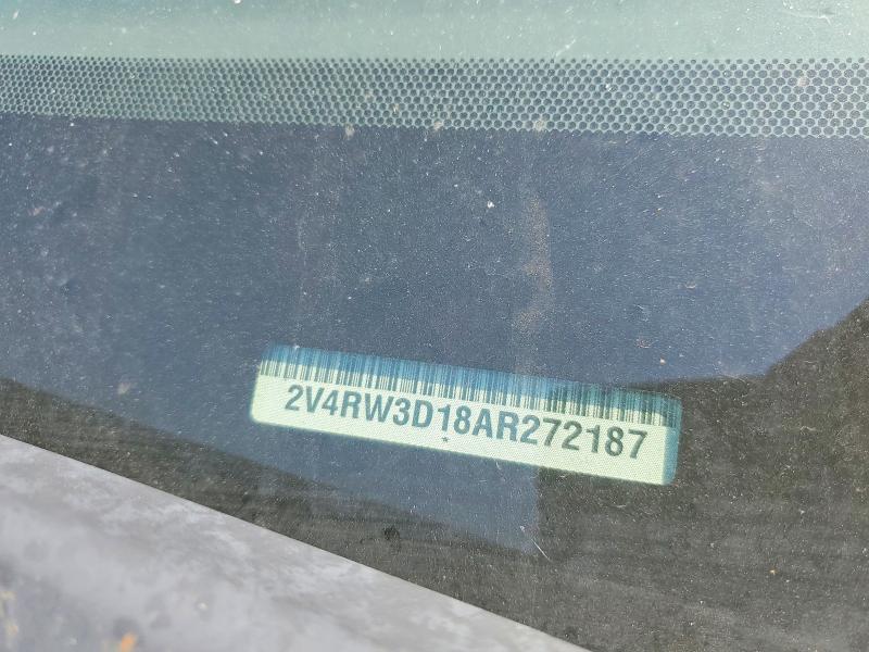 53524266 :رقم المزاد ، 2V4RW3D18AR272187 vin ، 2010 Volkswagen Routan مزاد بيع