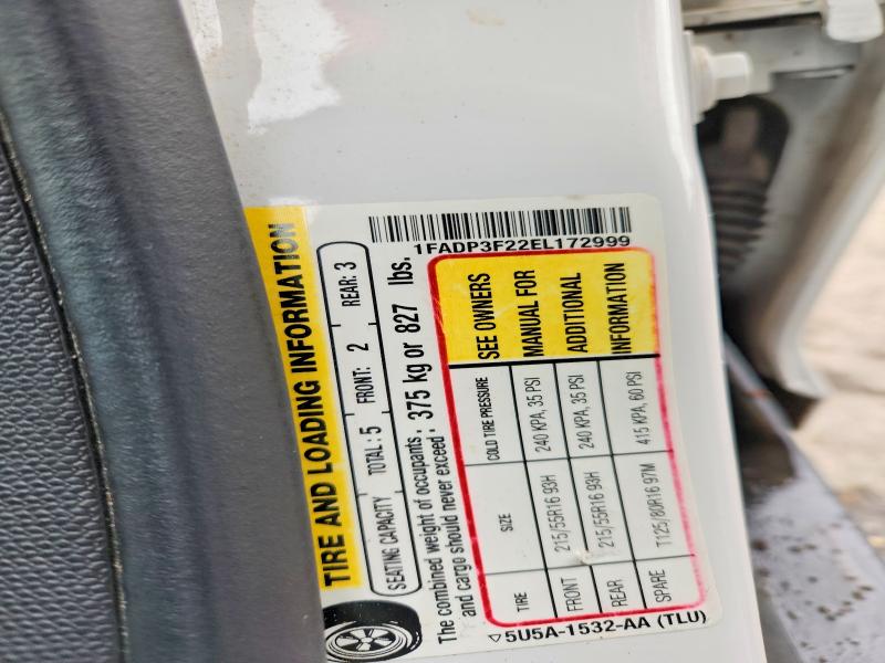 Aukcja sprzedaży 2014 Ford Focus, vin: 1FADP3F22EL172999, numer aukcji: 54486606