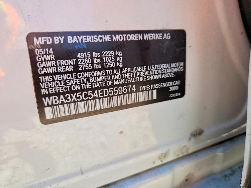 Aukcja sprzedaży 2014 Bmw 328, vin: WBA3X5C54ED559674, numer aukcji: 54710716
