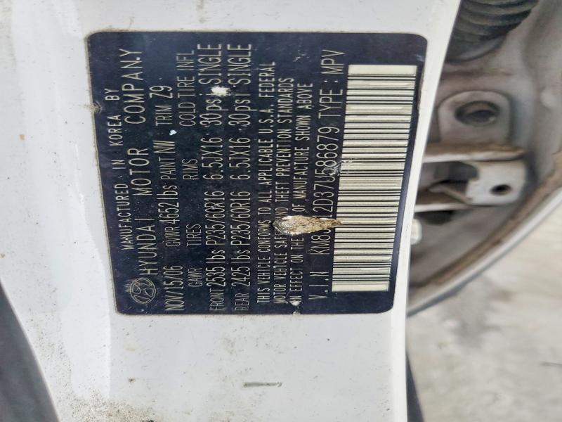 Продаж на аукціоні авто 2007 Hyundai Tucson, vin: KM8JN12D37U586879, номер лоту: 54648896