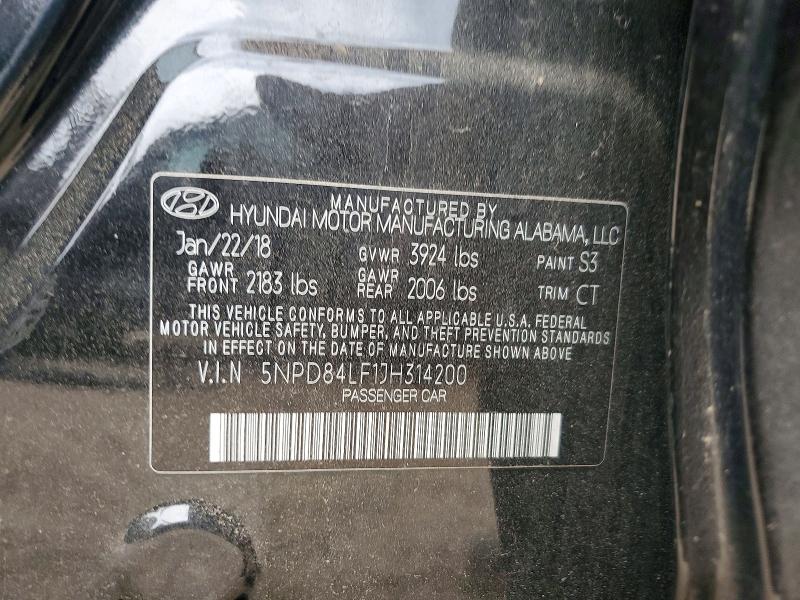 Продажа на аукционе авто 2018 Hyundai Elantra, vin: 5NPD84LF1JH314200, номер лота: 53214826