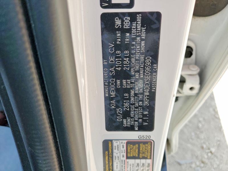 Aukcja sprzedaży 2025 Kia K4, vin: 3KPFW4DEXSE096980, numer aukcji: 53171606