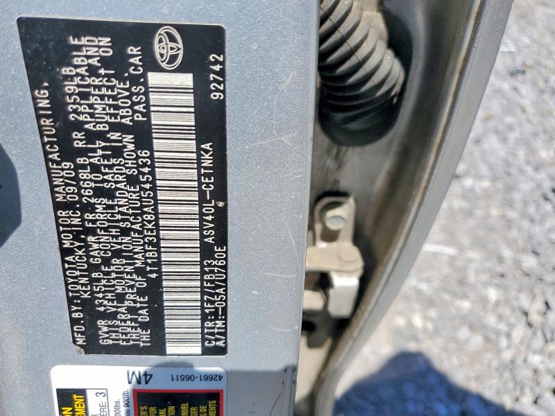 53437516 :رقم المزاد ، 4T1BF3EK8AU545436 vin ، 2010 Toyota Camry مزاد بيع