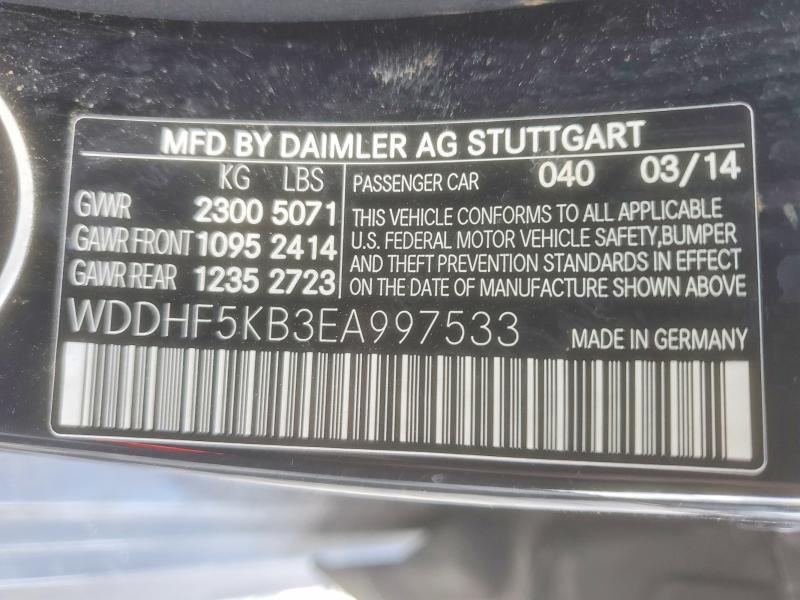 Aukcja sprzedaży 2014 Mercedes-benz E, vin: WDDHF5KB3EA997533, numer aukcji: 53469546