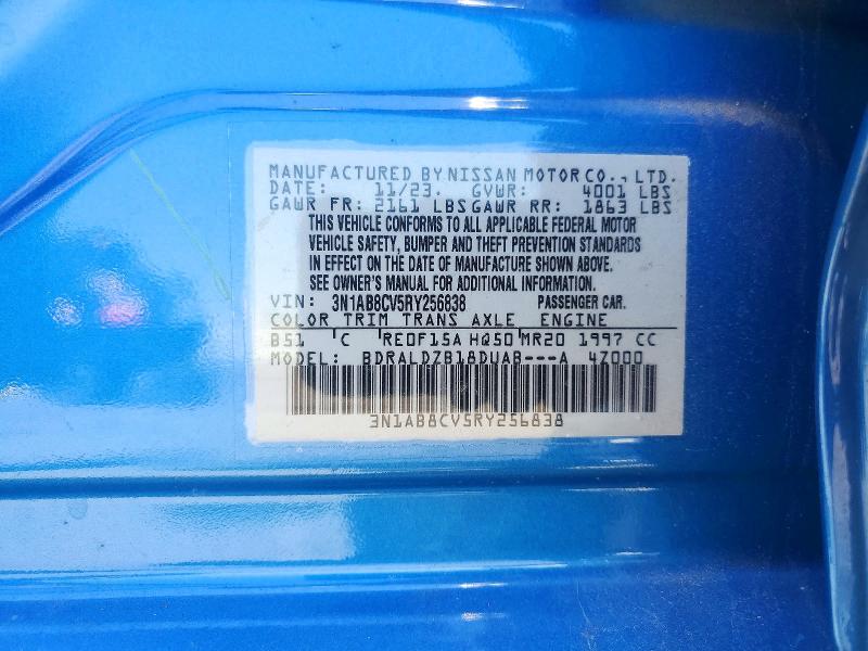 52427046 :رقم المزاد ، 3N1AB8CV5RY256838 vin ، 2024 Nissan Sentra مزاد بيع