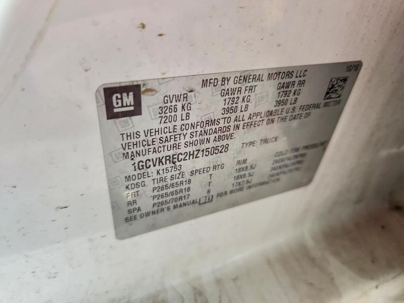 2017 Chevrolet Silverado მანქანა იყიდება აუქციონზე, vin: 1GCVKREC2HZ150528, აუქციონის ნომერი: 53440246
