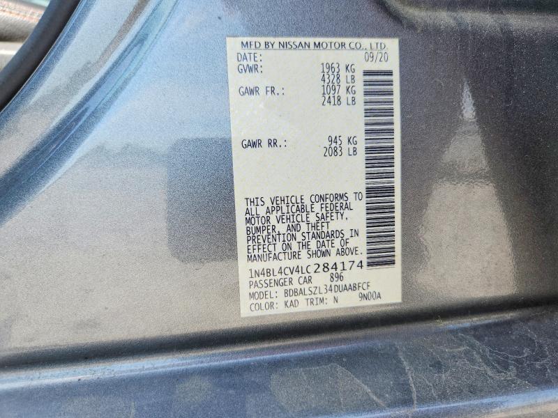 Продаж на аукціоні авто 2020 Nissan Altima, vin: 1N4BL4CV4LC284174, номер лоту: 54147096