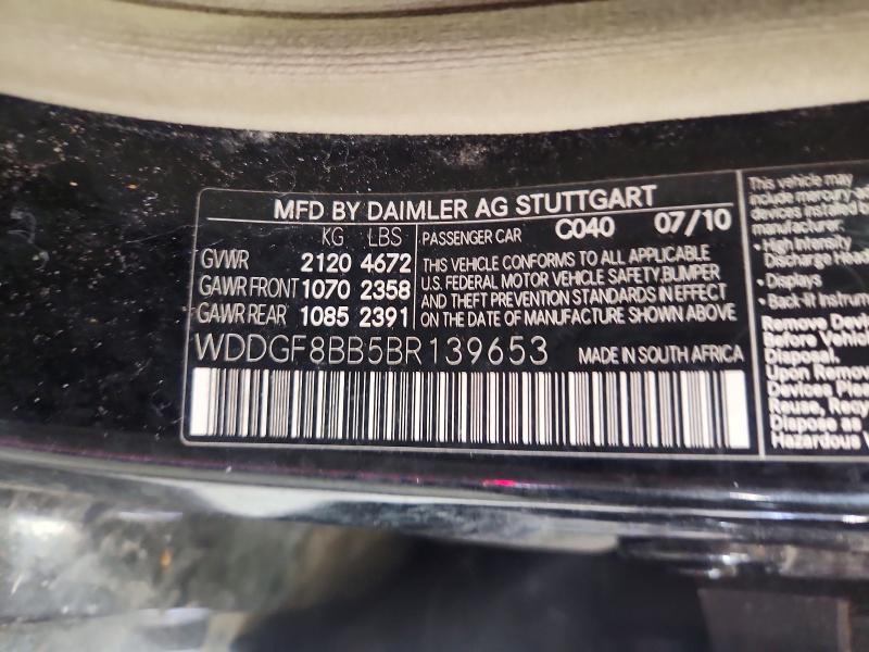 54086716 :رقم المزاد ، WDDGF8BB5BR139653 vin ، 2011 Mercedes-benz C مزاد بيع