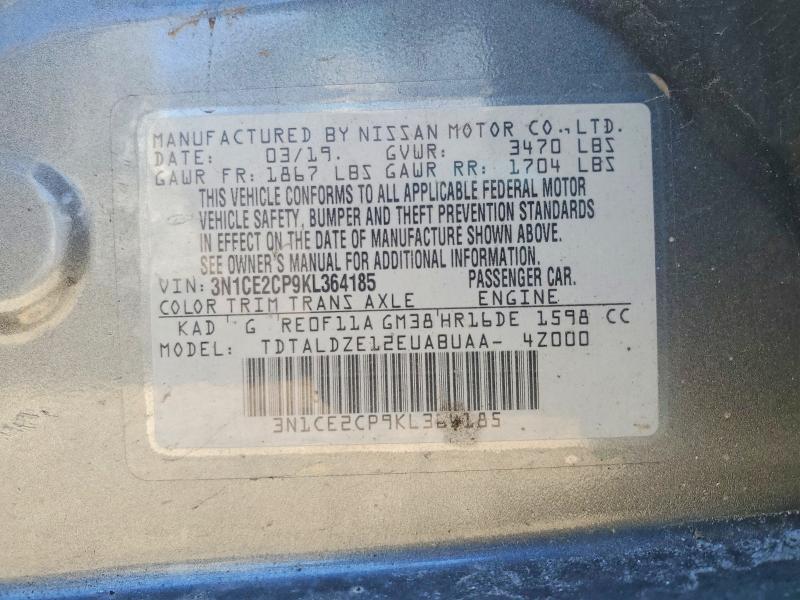 Продажа на аукционе авто 2019 Nissan Versa Note, vin: 3N1CE2CP9KL364185, номер лота: 54967966