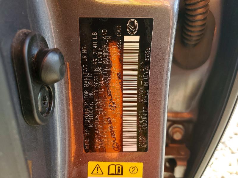 Продаж на аукціоні авто 2017 Lexus Es, vin: 58ABK1GG3HU070323, номер лоту: 52086696
