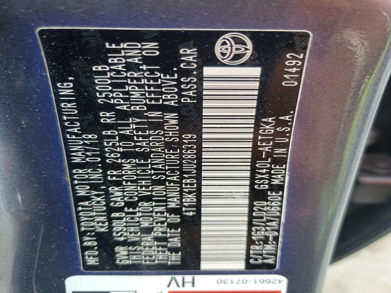 Продаж на аукціоні авто 2018 Toyota Avalon, vin: 4T1BK1EB1JU286319, номер лоту: 54655856