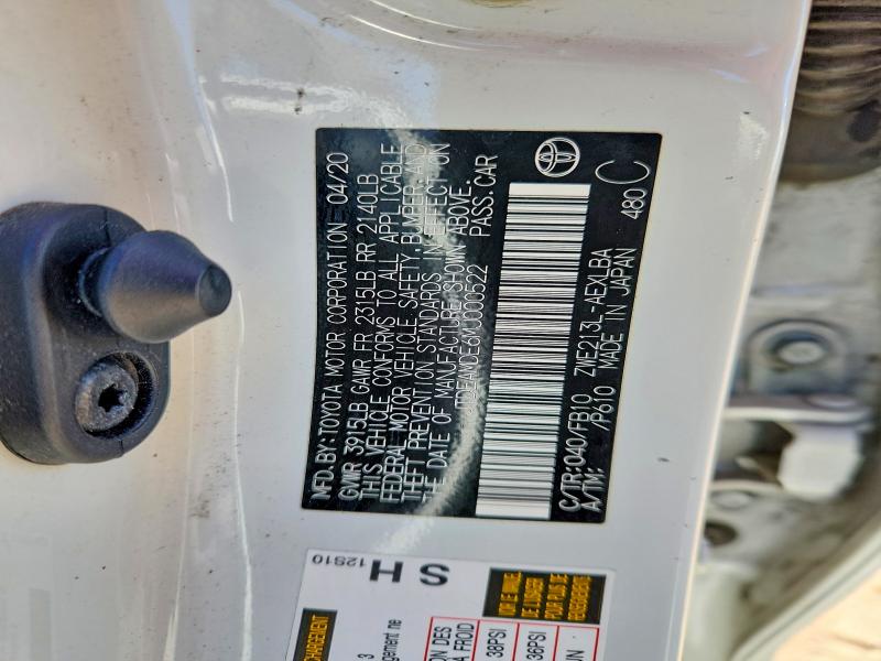 2021 Toyota Corolla მანქანა იყიდება აუქციონზე, vin: JTDEAMDE6MJ000522, აუქციონის ნომერი: 54995066