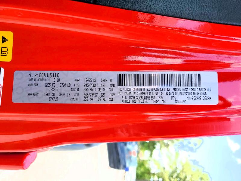 Продажа на аукционе авто 2018 Jeep Wrangler Unlimited, vin: 1C4HJXDG8JW158987, номер лота: 53706446