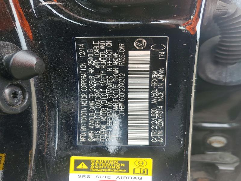 54632206 :رقم المزاد ، JTHBW1GG0F2090312 vin ، 2015 Lexus Es مزاد بيع