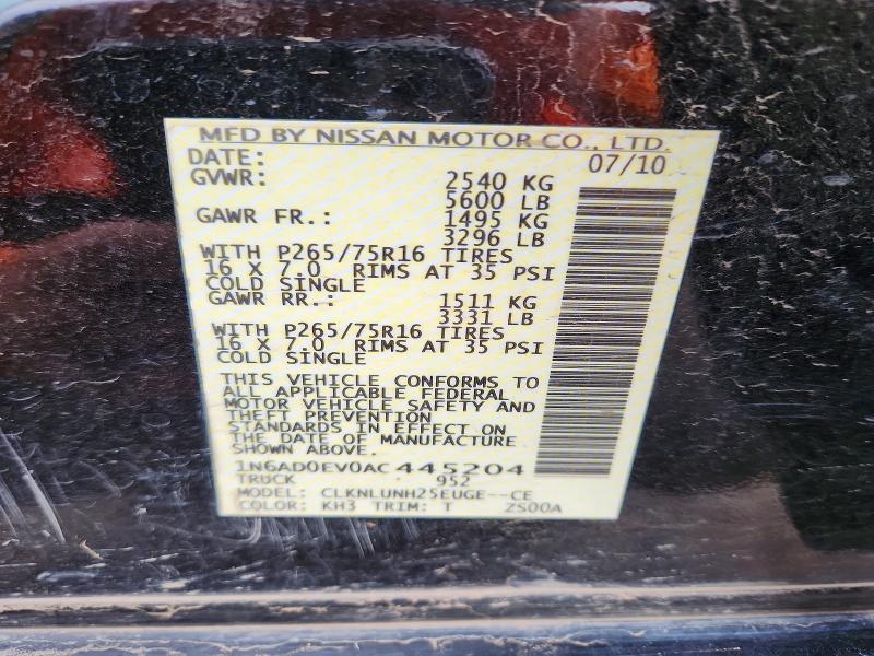 Продажа на аукционе авто 2010 Nissan Frontier, vin: 1N6AD0EV0AC445204, номер лота: 54559276