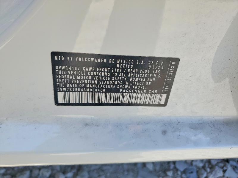 Продажа на аукционе авто 2025 Volkswagen Jetta, vin: 3VW7X7BU4SM088406, номер лота: 52188136