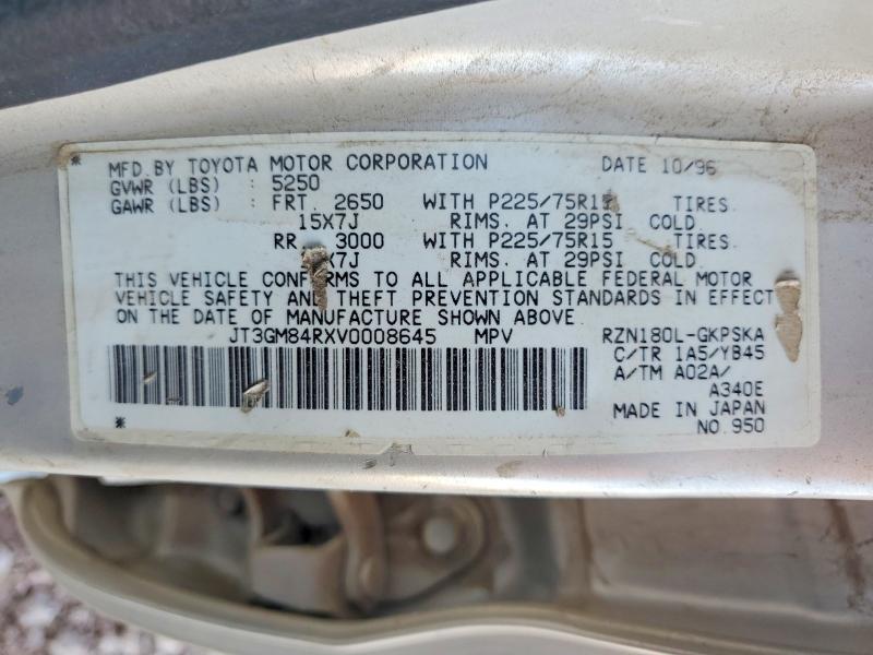 Продажа на аукционе авто 1997 Toyota 4runner, vin: JT3GM84RXV0008645, номер лота: 55245136