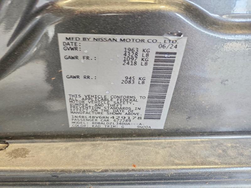 53133746 :رقم المزاد ، 1N4BL4BV6RN429178 vin ، 2024 Nissan Altima مزاد بيع