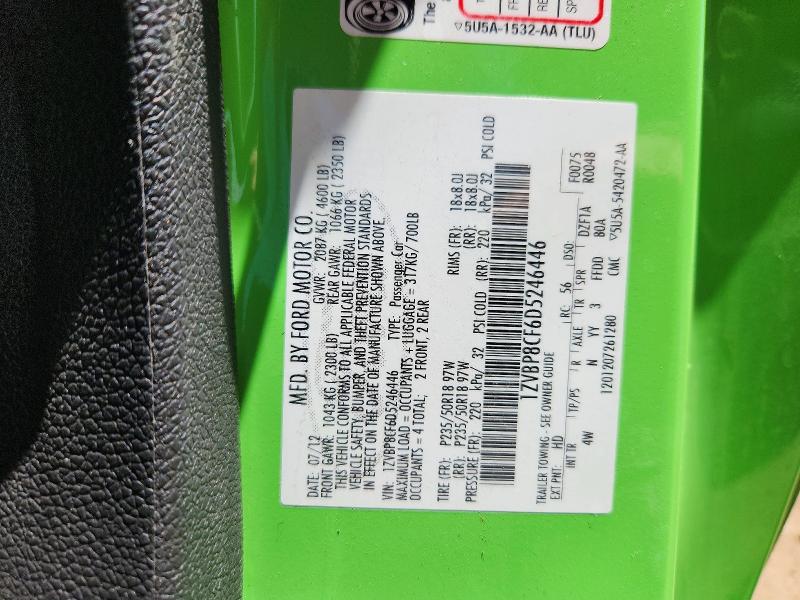 2013 Ford Mustang მანქანა იყიდება აუქციონზე, vin: 1ZVBP8CF6D5246446, აუქციონის ნომერი: 53196066