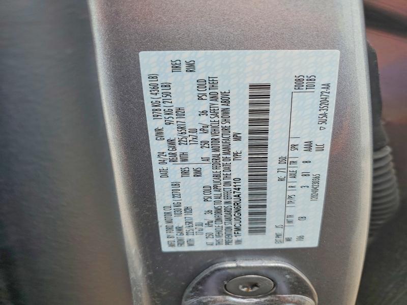 54897106 :رقم المزاد ، 1FMCU0GN6RUA74110 vin ، 2024 Ford Escape مزاد بيع