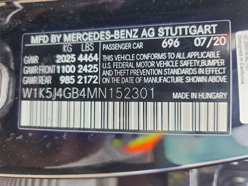 Auction sale of the 2021 Mercedes-benz Cla, vin: W1K5J4GB4MN152301, lot number: 55005186
