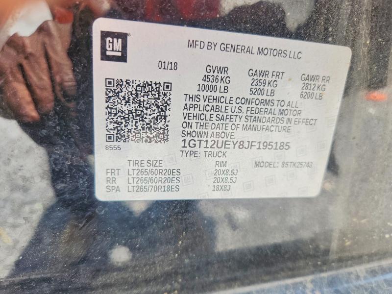 Продаж на аукціоні авто 2018 Gmc Sierra, vin: 1GT12UEY8JF195185, номер лоту: 54428546