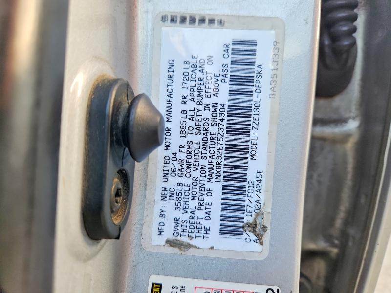 2005 Toyota Corolla მანქანა იყიდება აუქციონზე, vin: 1NXBR32E75Z374304, აუქციონის ნომერი: 53028966
