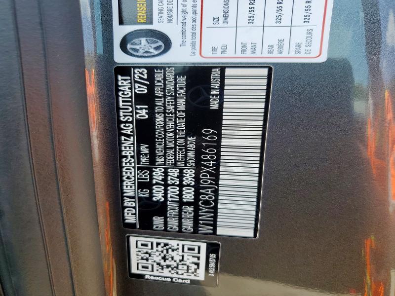 Aukcja sprzedaży 2023 Mercedes-benz G, vin: W1NYC8AJ9PX486169, numer aukcji: 54102096