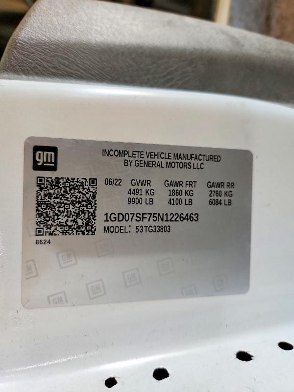 Продаж на аукціоні авто 2022 Gmc Savana, vin: 1GD07SF75N1226463, номер лоту: 53243106