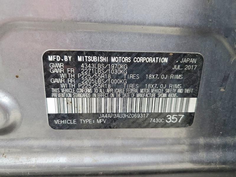 Продаж на аукціоні авто 2017 Mitsubishi Outlander Sport, vin: JA4AP3AU3HZ069317, номер лоту: 52244406