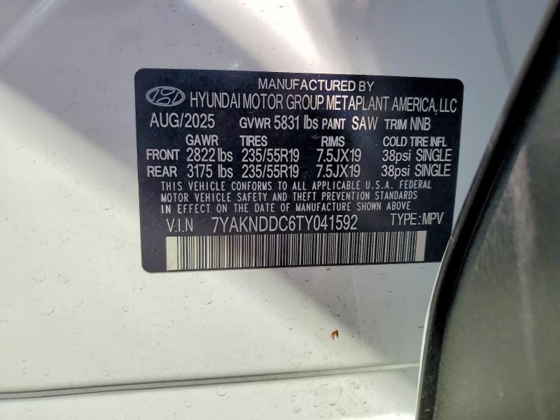 54189346 :رقم المزاد ، 7YAKNDDC6TY041592 vin ، 2026 Hyundai Ioniq 5 مزاد بيع