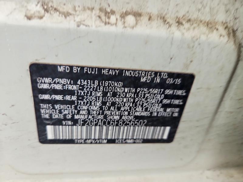 Продаж на аукціоні авто 2015 Subaru Xv Crosstrek, vin: JF2GPACC6F8256502, номер лоту: 52859736