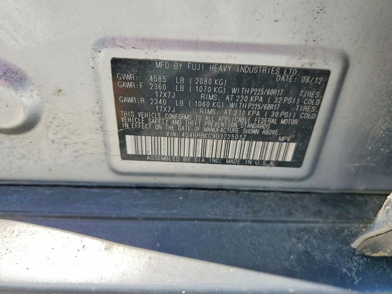 Aukcja sprzedaży 2013 Subaru Outback, vin: 4S4BRBKC9D3225017, numer aukcji: 55442926
