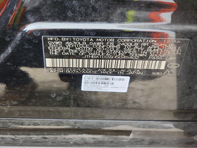 Продажа на аукционе авто 2017 Lexus Is, vin: JTHBA1D26H5045402, номер лота: 52712486