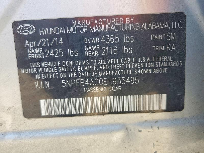 Продаж на аукціоні авто 2014 Hyundai Sonata, vin: 5NPEB4AC0EH935495, номер лоту: 52171426