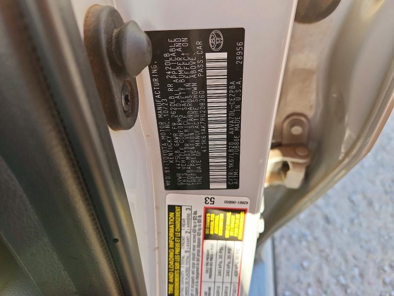 53972626 :رقم المزاد ، 4T1K61AK7RU208360 vin ، 2024 Toyota Camry مزاد بيع