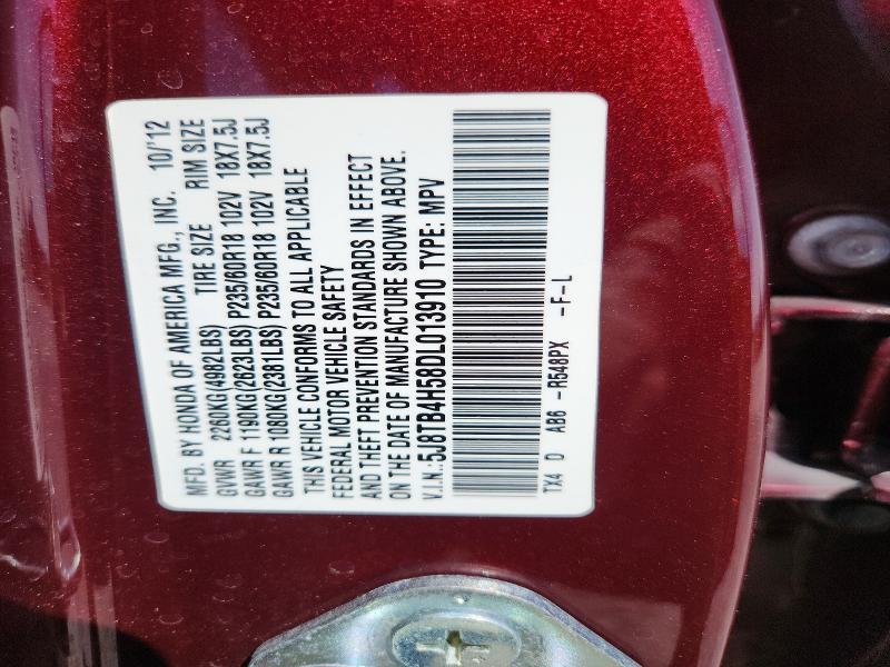 Aukcja sprzedaży 2013 Acura Rdx, vin: 5J8TB4H58DL013910, numer aukcji: 54809356