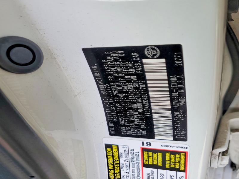 53546786 :رقم المزاد ، 4T1DAACK4SU117072 vin ، 2025 Toyota Camry مزاد بيع