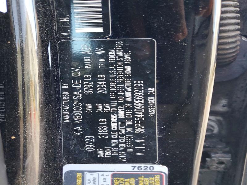 54081176 :رقم المزاد ، 3KPF54AD9RE692199 vin ، 2024 Kia Forte مزاد بيع