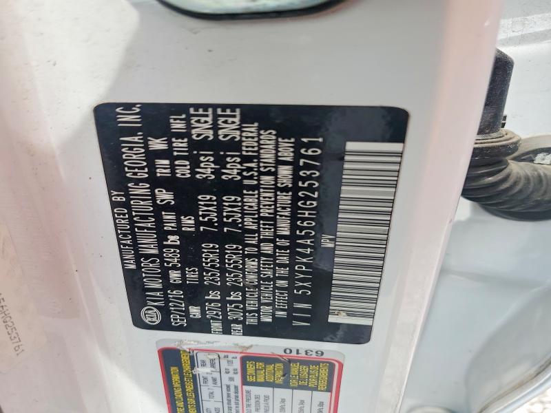 54557786 :رقم المزاد ، 5XYPK4A56HG253761 vin ، 2017 Kia Sorento مزاد بيع