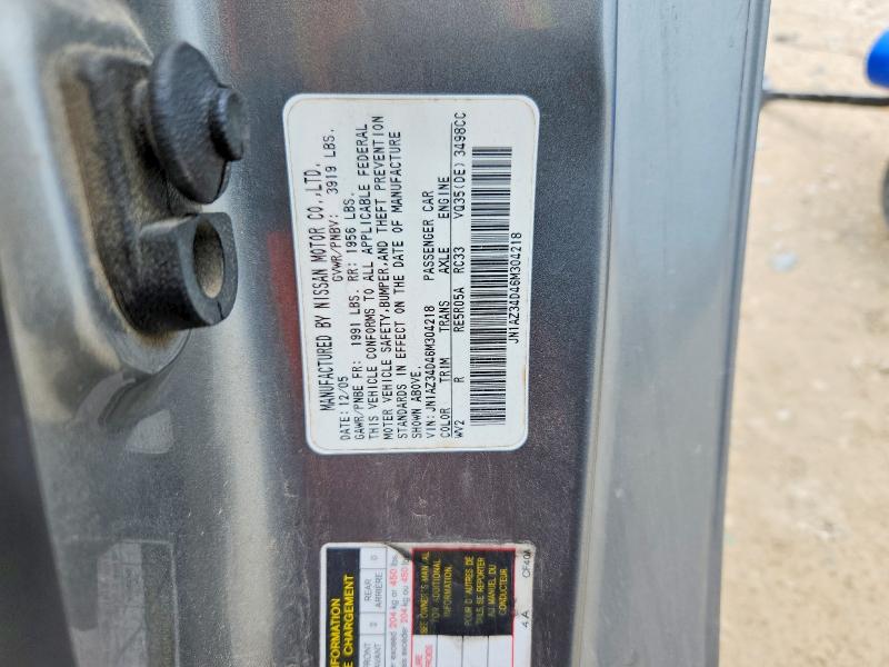 Aukcja sprzedaży 2006 Nissan 350z, vin: JN1AZ34D46M304218, numer aukcji: 55224606