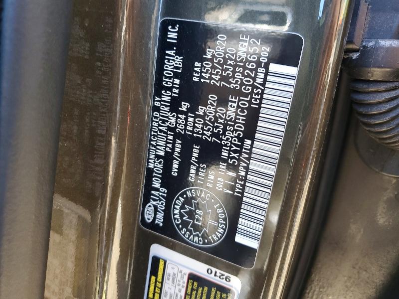 Aukcja sprzedaży 2020 Kia Telluride, vin: 5XYP5DHC0LG026652, numer aukcji: 53979866