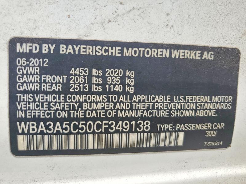 Продажа на аукционе авто 2012 Bmw 328, vin: WBA3A5C50CF349138, номер лота: 52522636