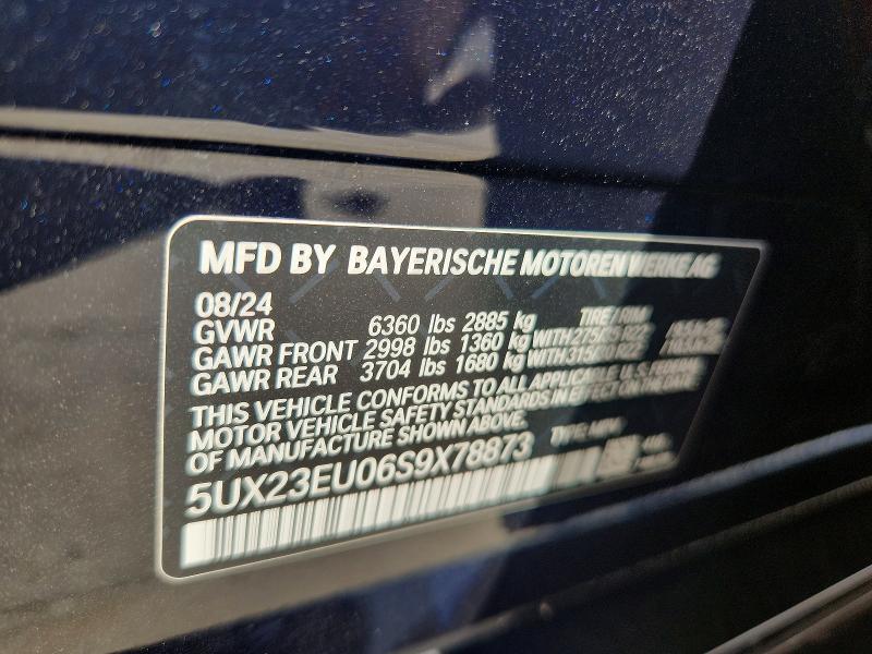 Продаж на аукціоні авто 2025 Bmw X5, vin: 5UX23EU06S9X78873, номер лоту: 52370016