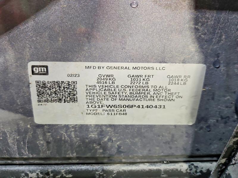 Aukcja sprzedaży 2023 Chevrolet Bolt Ev, vin: 1G1FW6S06P4140431, numer aukcji: 53124626