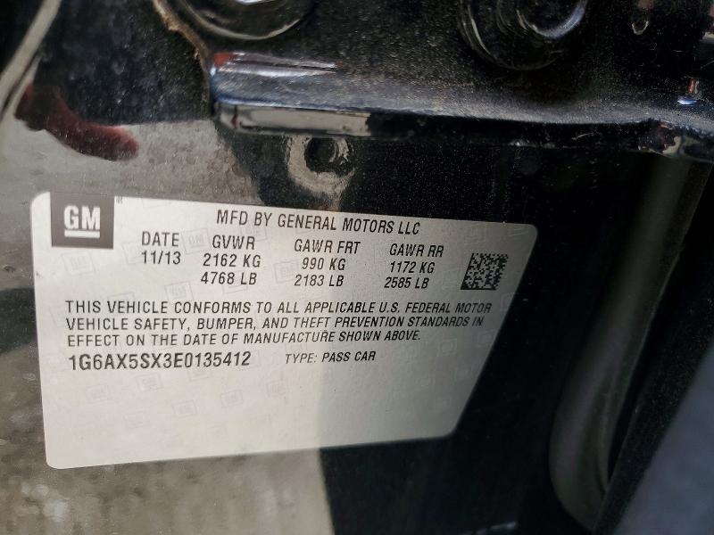 Продажа на аукционе авто 2014 Cadillac Cts, vin: 1G6AX5SX3E0135412, номер лота: 52051906