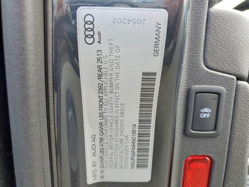 Aukcja sprzedaży 2017 Audi A4, vin: WAUFNAF44HN019514, numer aukcji: 54556906