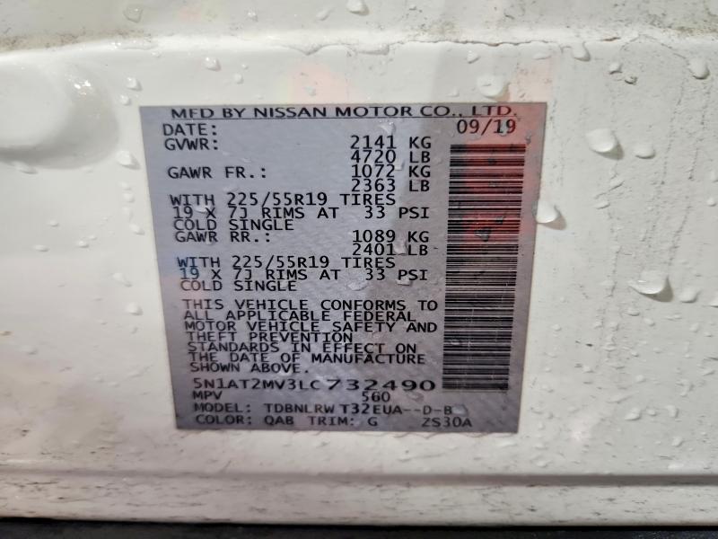 Продаж на аукціоні авто 2020 Nissan Rogue, vin: 5N1AT2MV3LC732490, номер лоту: 52433726